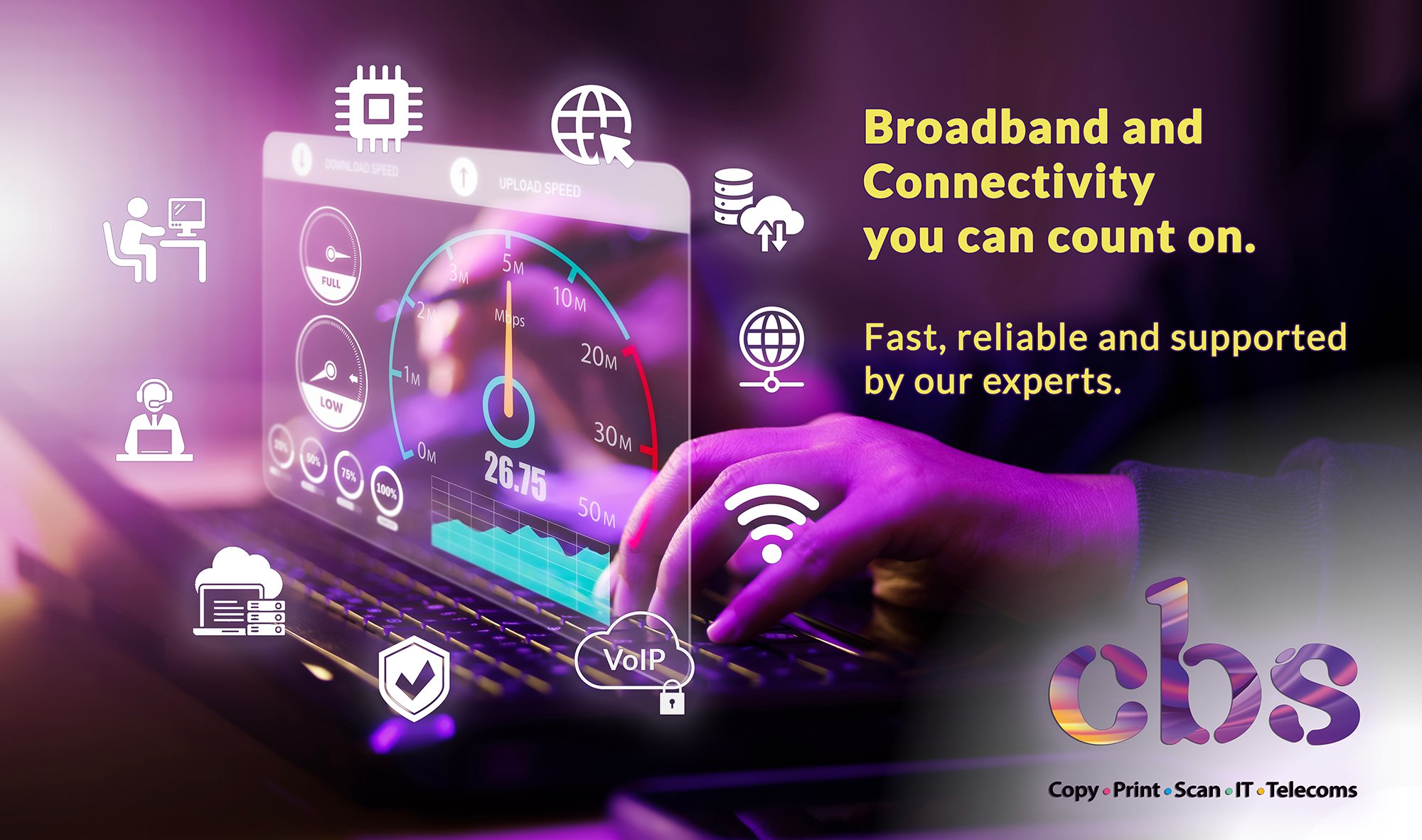 CBS Broadband  Connectivity Text  Logo